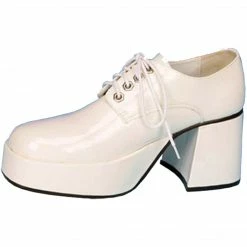 Pleaser Shoes Accessories 70's 80's Men's Patent Leather Black Or White Platform Shoe