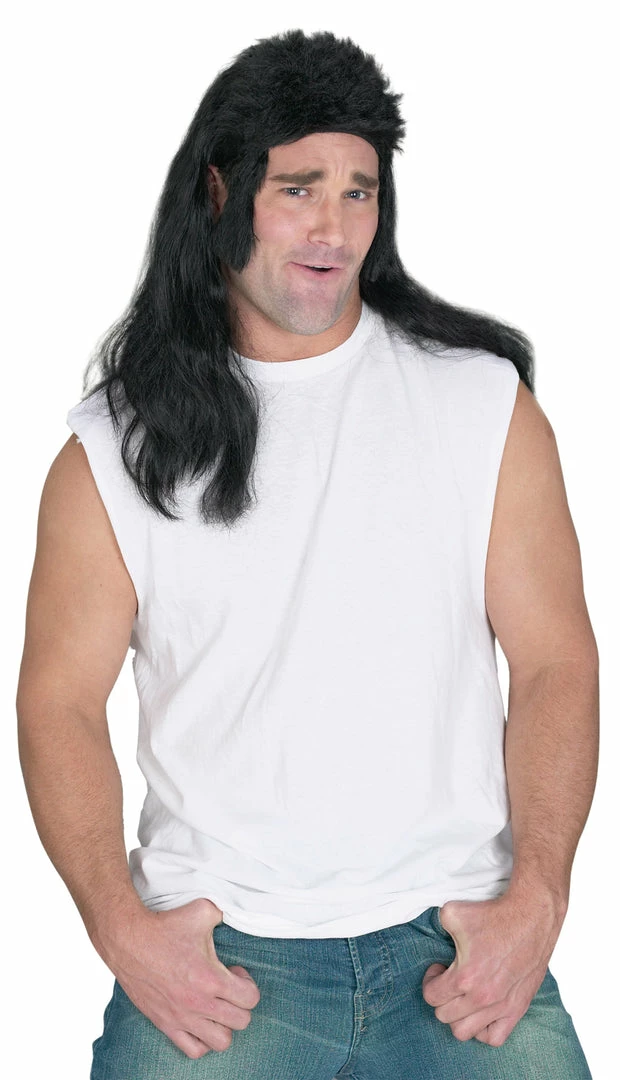Fun World Mullet Flat Top Wig 3 Fun World Mullet Flat Top Wig