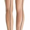 Leg Avenue Accessories Stocking Cuban Foot Nude Black