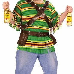 Fun World Tequila Pop N Dude Mexican Adult Costume, Plus Size (48-52) Costumes