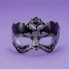 Forum Novelties Half Style Mask Bk W Silver Masks