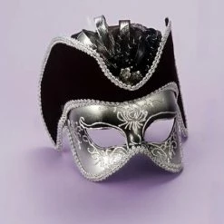 Forum Novelties Masks Silver Venetian Mask