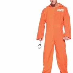 Underwraps Orange Prison Jumpsuit Standard Adult Costume Costumes