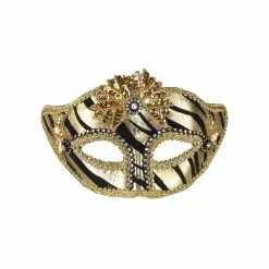 Forum Novelties Masks Ven Mask Striped Gold