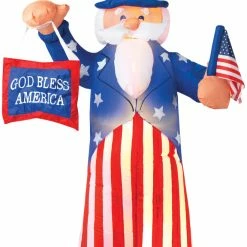 Gemmy Decorations & Props Uncle Sam 6ft Tall Air-blown Independence/Memorial Day Yard Decoration