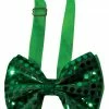 Morris Costumes Accessories Bow Tie Green Sequin Light Up
