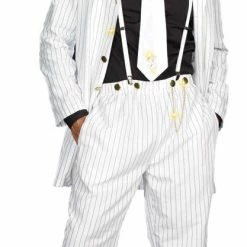 Dreamgirl Men's White Pinstripe Zoot Suit Adult Costume Costumes
