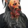 Ghoulish Brown Wolf Latex Mask Masks