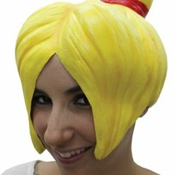 Ghoulish Anime 4 Yellow Latex Wig Women's Wigs & Beards