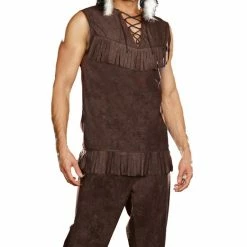 Dreamgirl Men's Chief Long Arrow Adult Native Indian Costume Costumes