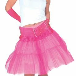 Funny Fashion Material Girl Skirt Pink Adult Costumes