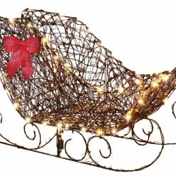 Gemmy Decorations & Props Starry Night Grapevine Sleigh