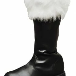 Pleaser Shoes Santa Boot With Fur Cuff