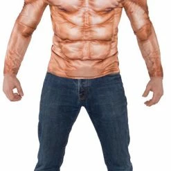 Underwraps Photo Real Shirt Muscle Padded Men's Costumes