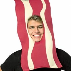 Rasta Imposta Bacon Open Face Mask Food & Drink Costumes