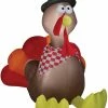 Gemmy Thanksgiving Pilgrim Turkey 6ft Airblown Yard Decoration 1 Gemmy Thanksgiving Pilgrim Turkey 6ft Airblown Yard Decoration
