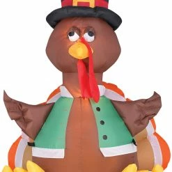 Gemmy Happy Turkey 4ft Thanksgiving Yard Decor Decorations & Props