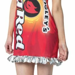Rasta Imposta Costumes Wrigley's Gum Big Red Dress Women's Costume Adn Headband