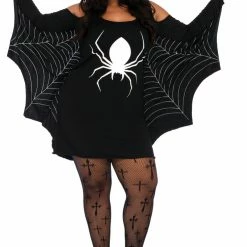 Leg Avenue Costumes Women's Plus Size Jersey Spiderweb Dress