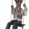 Seasonal Visions Wizard & Witches Swinging Victorian Skeleton Boy Animated Prop