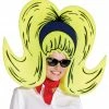 Rasta Imposta Yellow Bouffant Cartoon Foam Wig Giant 1960's Costumes