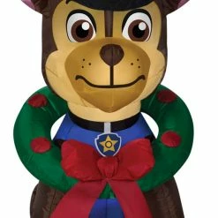 Gemmy PAW Patrol - Chase With Wreath 3ft Airblown Christmas Yard Decor
