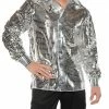 Underwraps Disco Ball Silver Shirt Adult Men's