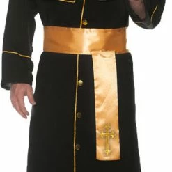 Underwraps Priest Adult Black & Gold Costume Costumes