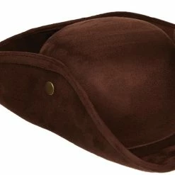 Underwraps Colonial Style Faux Suede Tricorn Hat