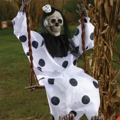 Fun World Skeleton Clown On Swing