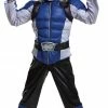 Disguise Power Rangers Beast Morphers Blue Ranger Child Muscle Costume Costumes
