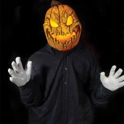 Distortions Decorations & Props Halloween Jack O Lantern Light Up Scarecrow Bendable Prop 5 Ft Tall