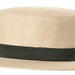 Underwraps 1920's Costumes Straw Hat-blackband Adult