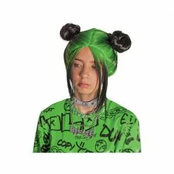 Disguise Billie Eilish Double Bun Wig Child Green TV & Movie Costumes