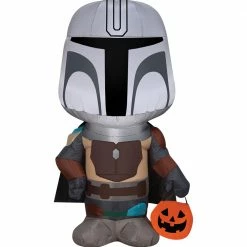 Gemmy 42" Airblown Halloween The Mandalorian Yard Lawn Inflatable Decor Decorations & Props