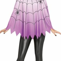 Fun World Poncho Spiderweb Purple Costumes
