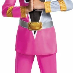 Disguise Girl's Pink Ranger Dino Fury Deluxe Costume