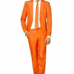 Suitmeister Solid Bright Orange Men's Suit