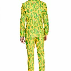 Suitmeister Sunny Yellow Cactus Patterned Suit Suits & Blazers