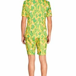 Suitmeister Suits & Blazers Summer Short's Sunny Yellow Cactus Patterned Suit