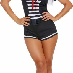 Dreamgirl Women's Sexy Seaside Sailor Romper Costume