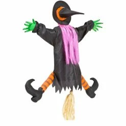 Gemmy 30" Crashing Witch Betty Bash Prop Wizard & Witches