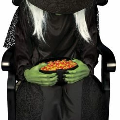 Tekky Toys Wizard & Witches Sitting Scare Witch Animated Halloween Prop