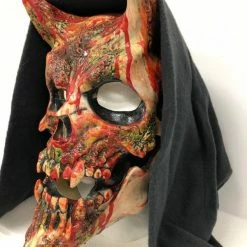 Zagone Studios Masks Whispers Deluxe Devil Latex Face Mask With Attached Hood