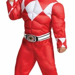 Disguise Costumes Power Ranger Mighty Morphin Red Muscle Child Toddler Costume