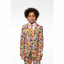 OppoSuits Confetteroni, Boy's Rainbow Confetti Suit Suits & Blazers
