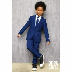 OppoSuits Suits & Blazers Navy Royale Boy's Navy Blue Suit