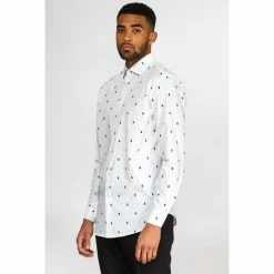 OppoSuits Christmas Trees Long Sleeved Men's Shirt