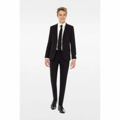 OppoSuits Black Knight Teen Boys Black Suit
