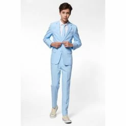 OppoSuits Suits & Blazers Cool Blue Teen Boys Suit